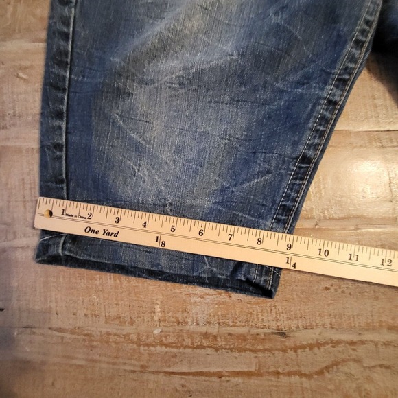 Southpole Jean Shorts Women's 20 Blue Distressed Y2K Embroidered Pockets - Picture 7 of 11